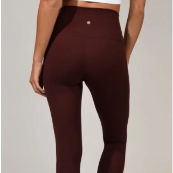 Yogalicious Lux Purple Hi-Rise Elastic Free Waistband Yoga Pants Leggings Sz M - Picture 3 of 11